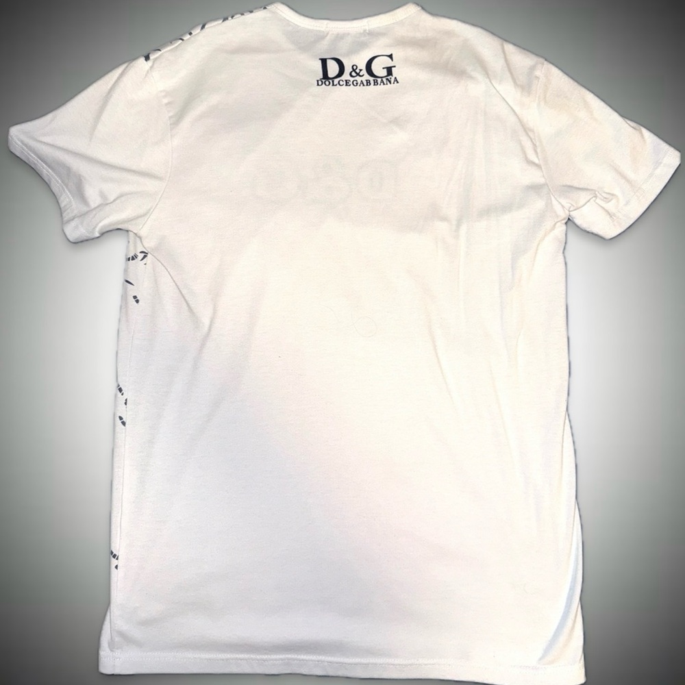 D&G Mens White Graphic Men's Shirt size Medium | M - Picture 2 of 3